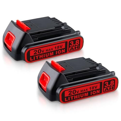 Image of 2-Pack 18V 3.8Ah LBXR20 Replacement for Black and Decker Battery Compatible with Black and Decker 18V LB20 LBX20 BL2018-XJ GKC1825L GTC1850L20 STC1820 Cordless Tools