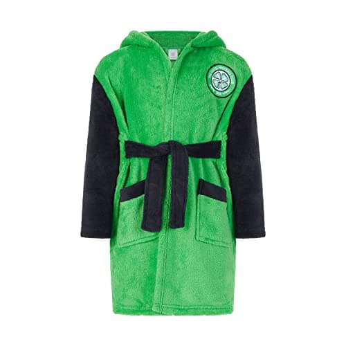 Image of Celtic F.C. Boys Dressing Gown, Celtic Hooded Bath Robe, Ages 5 to 15 Years Old (13-14 years)
