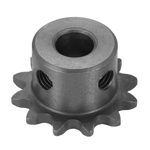 Image of sourcing map #25 Chain Roller Sprocket 8mm Bore 27.5mm OD, 12 Tooth C45 Carbon Steel ANSI Chain NO.25 Roller Sprocket Round Hole without Surface Finished for ISO 04C Chain