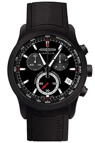 Image of Zeppelin 7290-2 Quartz Chronograph Watch Womens Analogue Quartz Watch with Silicone Bracelet 7290-2