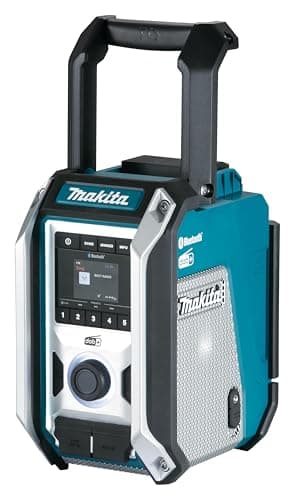 Image of Makita DMR115 Li-ion CXT LXT DAB/DAB Plus Job Site Radio with Bluetooth, Batteries and Charger Not Included, Blue/Black, 10.8V / 12V Max / 14.4V / 18V