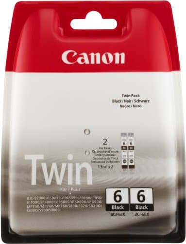 Image of Canon bci-6 Ink Cartridge Twin Pack - Black