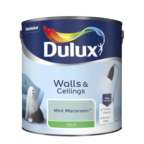 Image of Mint Macaroon Walls & Ceilings Silk Emulsion Paint 2.5 L – Smooth Washable Silk Finish, Quick Dry, Low-VOC, Easy Application for Interior Walls & Ceilings