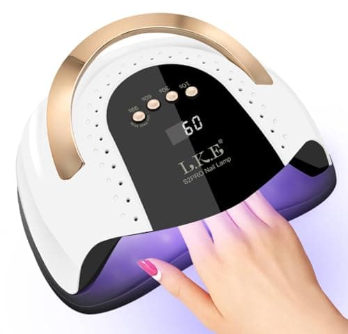 Image of LKE UV Nail Lamp 268W Gel Nail Lamp Nail Dryer UV Lamps for Gel Nails, Professional LED Nail Lamp with Automatic Sensor / 4 Timer Setting, Portable UV/LED Light Home and Salon