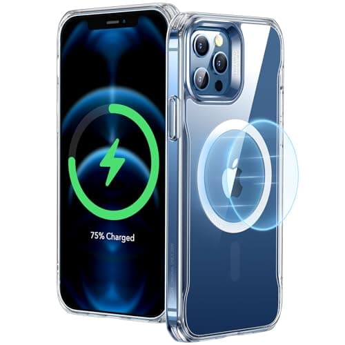 Image of ESR Sidekick Hybrid Case Compatible with iPhone 12/12 Pro (2020), with HaloLock Magnetic Wireless Charging, Scratch Resistant Back, Grippy Protective Frame, Clear
