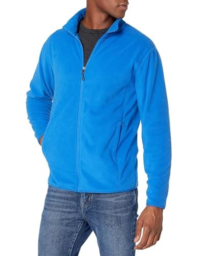 Image of Amazon Essentials Men's Full-Zip Fleece Jacket (Available in Big & Tall), Cobalt Blue, XXL