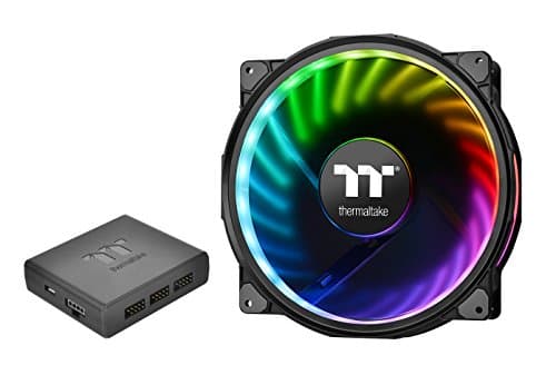 Image of Thermaltake Riing Plus 20 RGB TT Premium Edition w/Controller 200mm Software Enabled Circular 12 Addressable LEDs Sets (24 Addressable LEDs) 11 Blades RGB Riing Case/Radiator Fan CL-F069-PL20SW-A