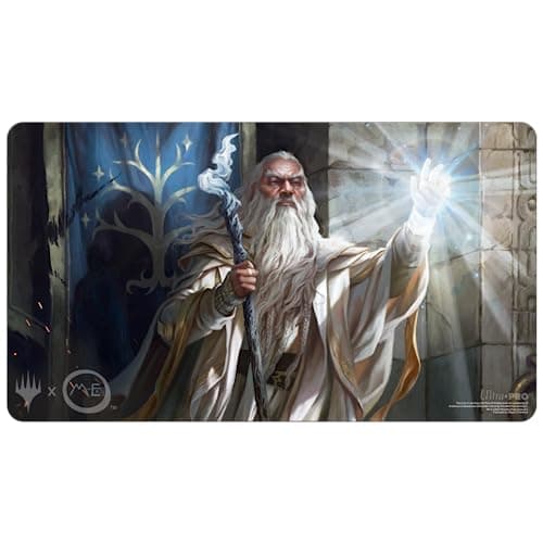Image of Ultra PRO - The Lord of The Rings: Tales of Middle-Earth Playmat Featuring: Gandalf for Magic: The Gathering, Protect Cards During Gameplay, Use as Mousepad, & Desk Mat