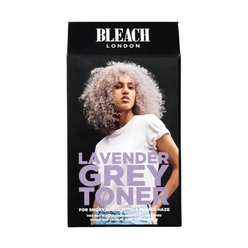 Image of Bleach London Lavender Grey Toner Kit - Ammonia-Free Toning for Silvery Lilac Finish - Ideal to neutralise brassy yellow in Light Blonde Hair - with Smooth and Shine Complex (Complete Kit)