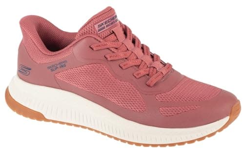Image of Skechers Women's Bobs Squad 4 Staple Look Slip-On Sneakers, Rose Mesh, 4 UK