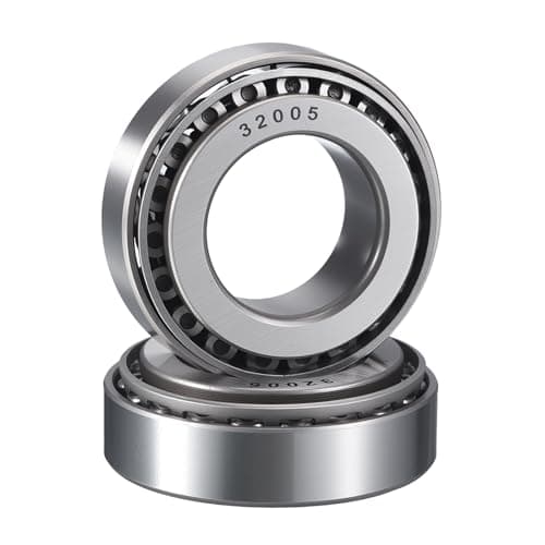 Image of HIPicco 2 Pack 32005 Tapered Roller Bearing Cone and Cup Set, 25mm Bore 47mm OD 15mm Cup Width, Chrome Steel Taper Bearings Set, ABEC-3