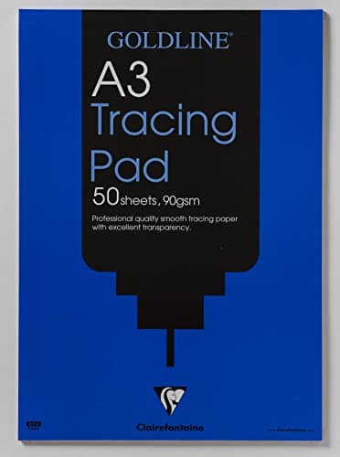 Image of Clairefontaine - Ref GPT1A3Z - Goldline Professional Tracing Pad (Contains 50 Sheets) - A3 (420 x 297mm) in Size, 90gsm Paper, FSC-Certified - Suitable for Tracing Items