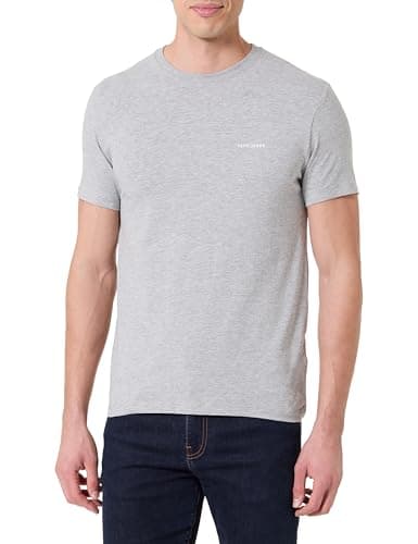 Image of Pepe Jeans Men's M Basic Logo Stretch T-Shirt, Grey(Marl Grey), M
