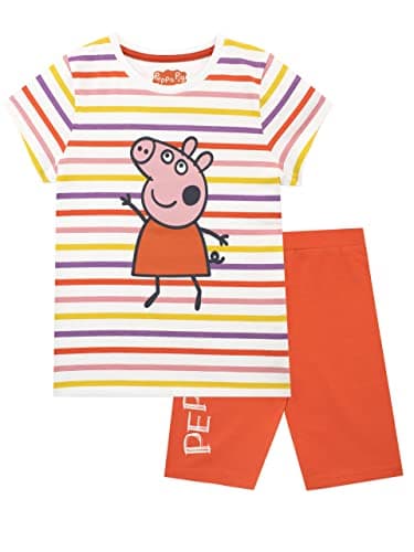 Image of Peppa Pig Girls T-Shirt and Shorts Peppa Multicoloured 3-4 Years