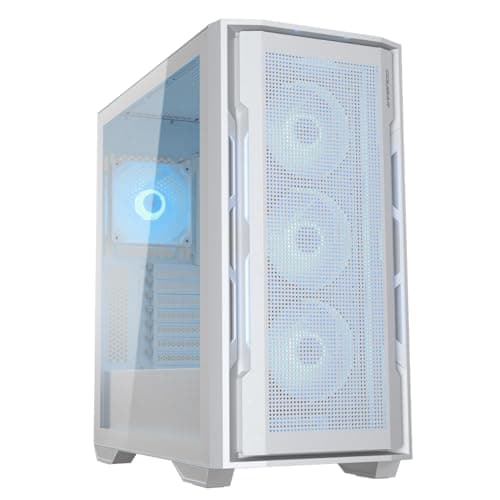 Image of Cougar Uniface RGB Mid Tower Black Case with 4 x ARGB Fans (White)