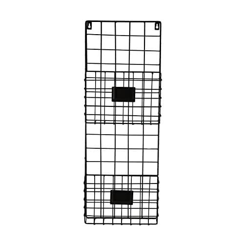 Image of GOLDBEARUK Metal Door organizer Black Double layer - Letter Rack - Mail Catcher Minimalistic