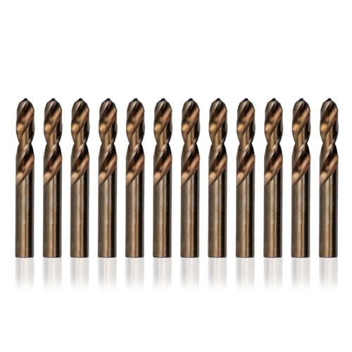 Image of Drill America #22 Cobalt Heavy Duty Split Point Stub Drill Bit (Pack of 12), D/ASTCO Series