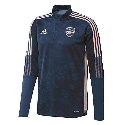Image of Adidas 2021 Arsenal AOP Training Top - Navy-Pink M