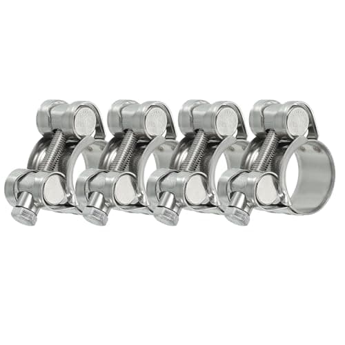 Image of PATIKIL 20-22mm T-Bolt Hose Clamp, 4 Pack Intercooler Pipe Tube Clamps 304 Stainless Steel Radiator Hose Clamp for 0.79"-0.87" Pipe