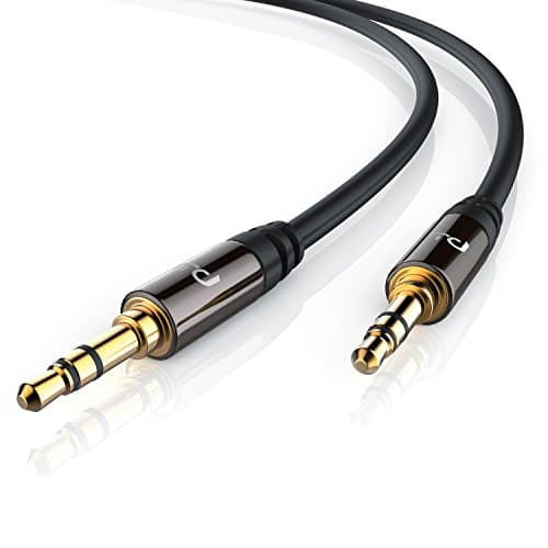Image of Uplink 10m aux audio cable - jack connection lead for AUX inputs solid metal plug - 3.5mm plug to 3.5mm plug - Stereo Sound for Smartphone Headphone Tablet