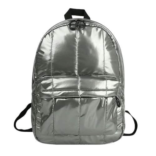 Image of Gyios Backpack Women's Fashion Casual – Stylish Small School Bag With Padded Shoulder Straps For Girls And Ladies-silver