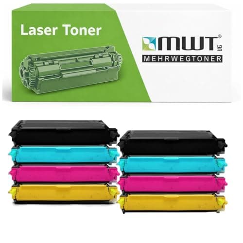 Image of Mehrwegtoner Toner 8X Compatible with Dell 3130cn Replaces Black Cyan Magenta Yellow Printer Cartridges with 15% More Performance