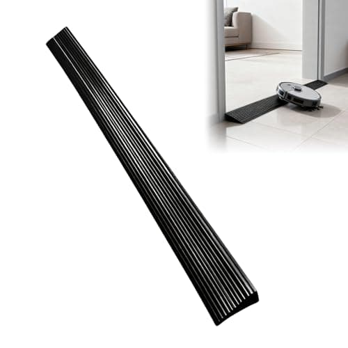 Image of Threshold Ramps for Doorways, Wheelchair Ramp 16mm Height Cuttable Mobility Scooter Ramps 100cm Wide Solid Rubber Door Ramp Non Slip Threshold Ramps for Steps Driveways Bathroom