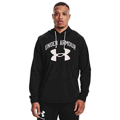 Image of Under Armour Mens Rival Terry Big Logo Hoody - Black/Onyx White - L