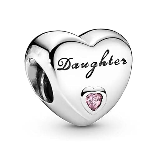 Image of KFRS New Women's S925 Sterling Silver Heart Charms For Bracelets Gift For the Family and Friends