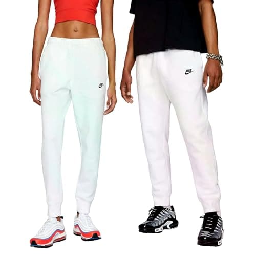 Image of Nike BV2671-100 Sportswear Club Fleece Pants Men's WHITE/WHITE/BLACK Size XL
