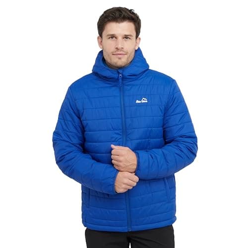 Image of Peter Storm Men’s Blisco II Jacket with Hood & 2 Pockets, Insulated, Water Repellent & Lightweight Puffer Coat for Cold Weather & Winter (UK, Alpha, XL, Regular, Regular, Royal Blue)