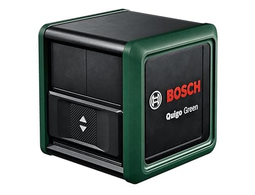 Image of Bosch Cross line Laser Quigo Green with Universal clamp MM 2 (Green Laser for Better Visibility, housing Made of Recycled Plastic)