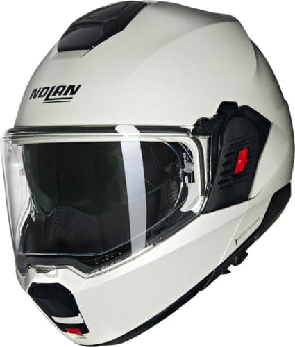 Image of Nolan N120-1 Classico Nobile N-Com Helmet, white perlmutt, S (56)