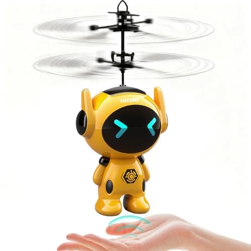 Image of Tcvents Flying Robot Toys Ball Drone for Kids, Helicopter Toy for 6 7 8 9+ Years Old Boys Girls, Hand Controlled with LED Light for Beginner, Mini Drone Gifts Indoor Outdoor Games