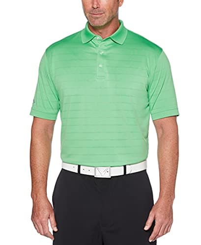 Image of Callaway Men's Golf Short Sleeve Pique Open Mesh Polo Shirt, Vibrant Green, 4X-Large