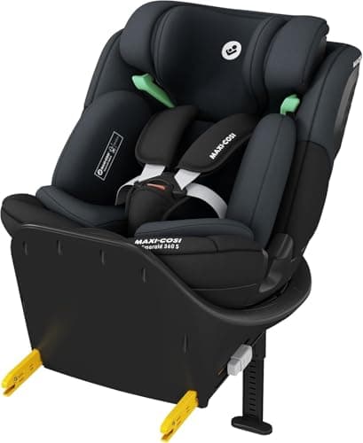 Image of Maxi-COSI Emerald S i-Size, 360 Swivel Baby car seat, 0-12 Years 40-150cm, Group 0+123 car seat, Isofix 0-36 kg car seat, Rearfacing, 4 Recline Positions, G-Cell Side Impact Protection, Tonal Black