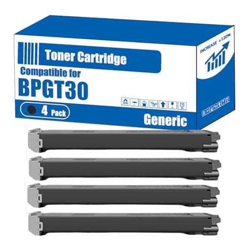 Image of TOEPPEX Compatible for Sharp BPGT30 Toner Cartridge BP-30C25 Printers, High Yield 20000 Pages, Accurate Imaging Rich Colors (4 Pack Black)