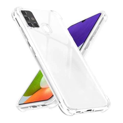 Image of Yxnvixn Clear Case for Samsung Galaxy A22 5G Case,Advanced Airbag Drop Protection Cover,Anti-Yellowing Anti-Scratch Transparent Soft Shockproof TPU Bumper Phone Case for Samsung A22 5G 6.6 Inch