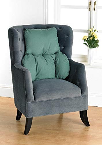 Image of Diana Cowpe Teal Plain Dyed T Shaped Lumbar Back Support Cushion Orthopaedic Orthopedic