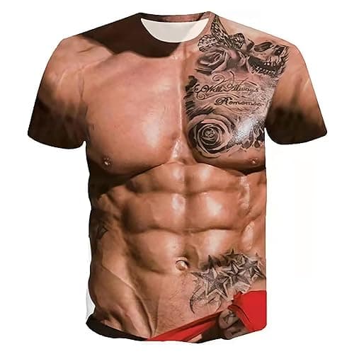 Image of Mens T Shirts 3D Printed FunnyTops Tees Casual Unisex Short Sleeve Shirt S-5XL