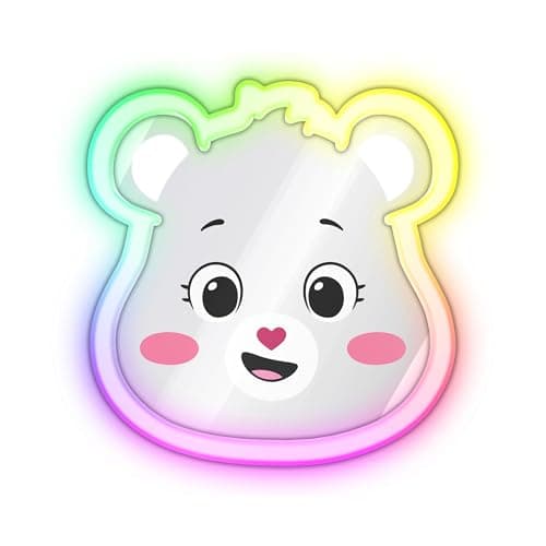 Image of Care Bears Neon Wall Decor with Multicolored Ambient Lighting – USB Powered LED Light for Kids' Room Decor – Cheer Bear Character, Rainbow Glow – Perfect for Bedrooms, Nurseries, and Playrooms