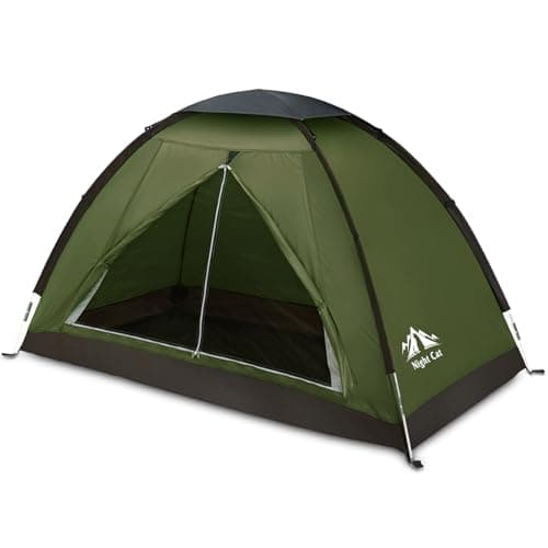 Image of Night Cat 2 Person Tent Waterproof: Lightweight 2 Man Backpacking Tent Easy Set Up Single Layer for Hiking Camping