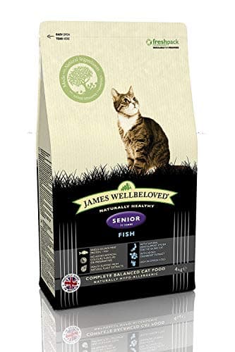 Image of James Wellbeloved Complete Dry Senior Cat Food Ocean White Fish and Rice, 4 kg