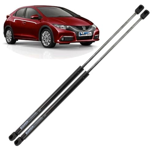 Image of BIAREN 2x Rear Tailgate Boot Gas Struts For Honda Civic Mk9 IX Hatchback FK 2012-2015 Lift Support System 465 (N) 597 MM 74820TV0E011M1 74820TV0E111M1