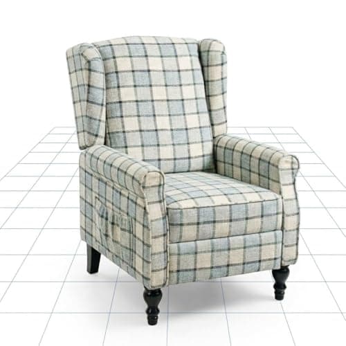 Image of FLEXISPOT Recliner Chair Armchair Adjustable Single Chair Sofa for Relaxing Accent Chair Pushback for Living Room Bedroom Wing Back Reclining | Light Blue