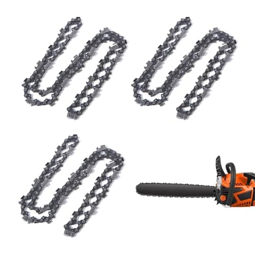 Image of 3-Pack Chainsaw Chain with 14" (35 cm) Chainsaw Guide Bar, 3/8" LP Pitch 050" (1.3mm) Gauge, Low Kickback Chain Saw Chain Compatible Chainsaw Chain Replacement