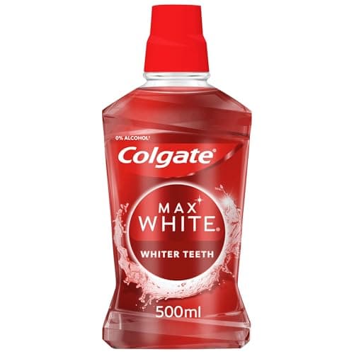 Image of Colgate Max White Expert Whitening 500ml Mouthwash - Instantly Whiter Teeth- Alcohol Free - Clinically Tested