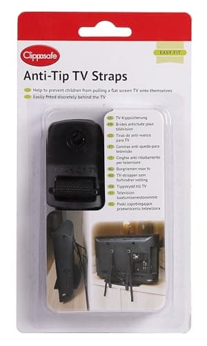 Image of Clippasafe - Pack of 2 Anti-tip Straps for Television