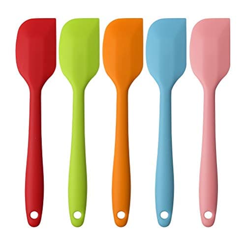 Image of 5pcs Small Silicone Spatula, Heat Resistant Rubber Spatula Non-Stick Baking Small Spatulas Silicone Kitchen Utensil for Cooking, Baking and Stirring (21cm/8.2inch)
