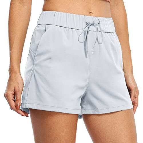 Image of Generisch Women's Sports Shorts Loose Breathable Lace Up Yoga Running Fitness Casual Shorts, darkgray, M